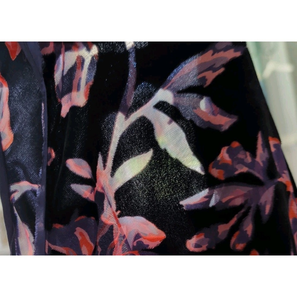 Sundance Purple Burnout Velvet Floral Vine Top Balloon Sleeve Boho Sz PS Witchy - Picture 8 of 9